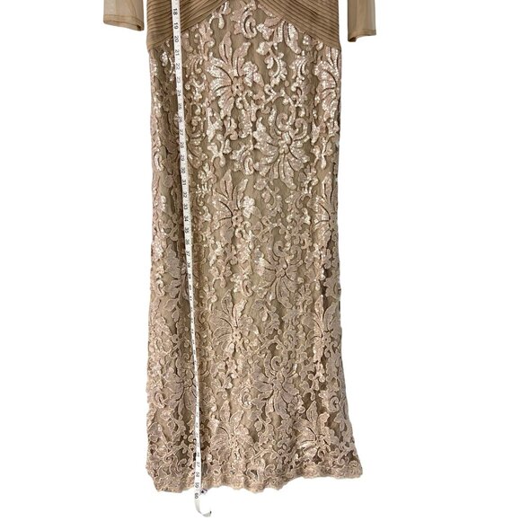 Formal Dress, Party, Mother of the Bride Dress Tadashi Size 12. Tan color. - Picture 8 of 16